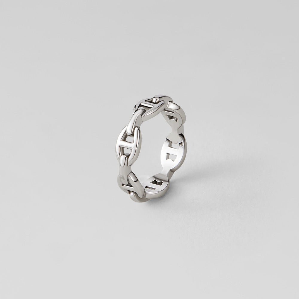 Anello in Acciaio Inossidabile Raya Silver Chain