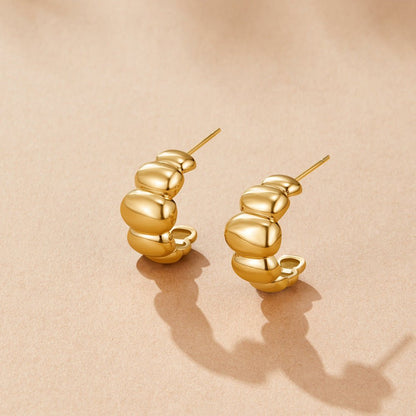 Orecchini Puff in Oro Rene