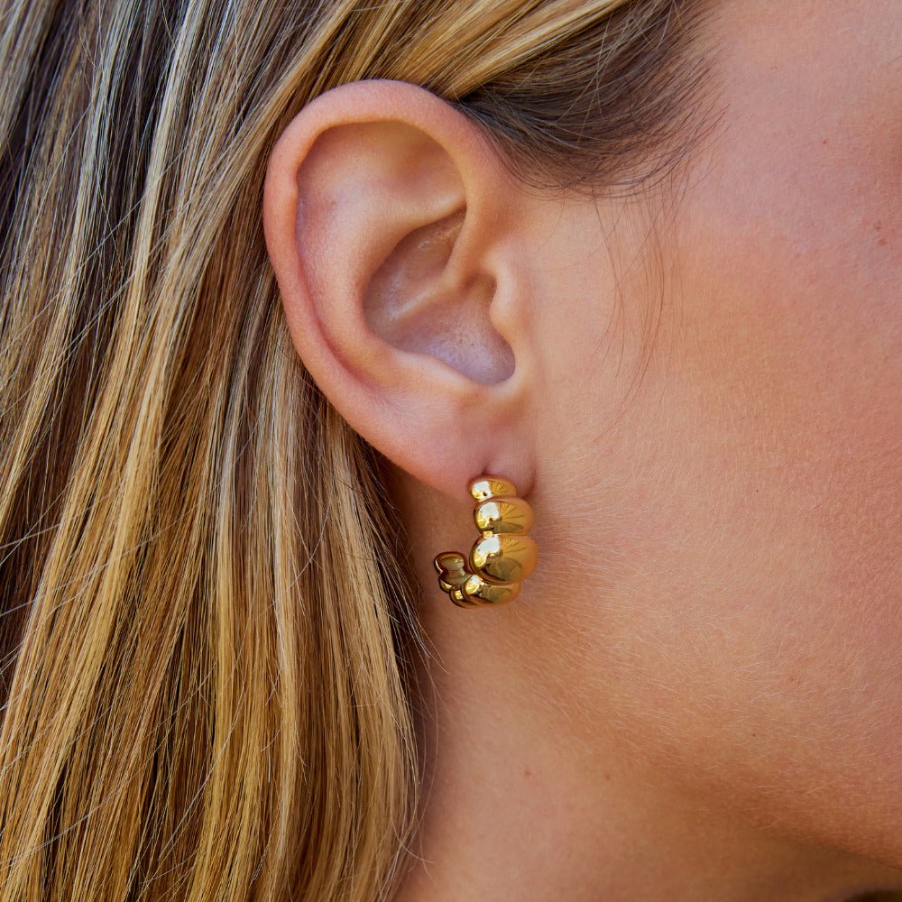 Orecchini Puff in Oro Rene