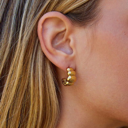 Orecchini Puff in Oro Rene