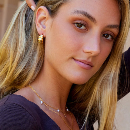 Orecchini Puff in Oro Rene