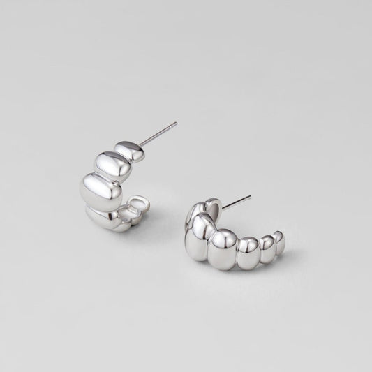 Orecchini Puff in Argento Rene