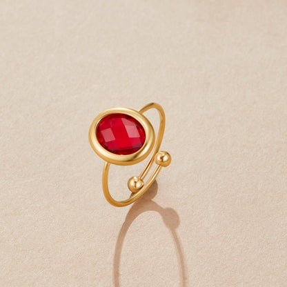Anello in Cristallo Rubino Oro