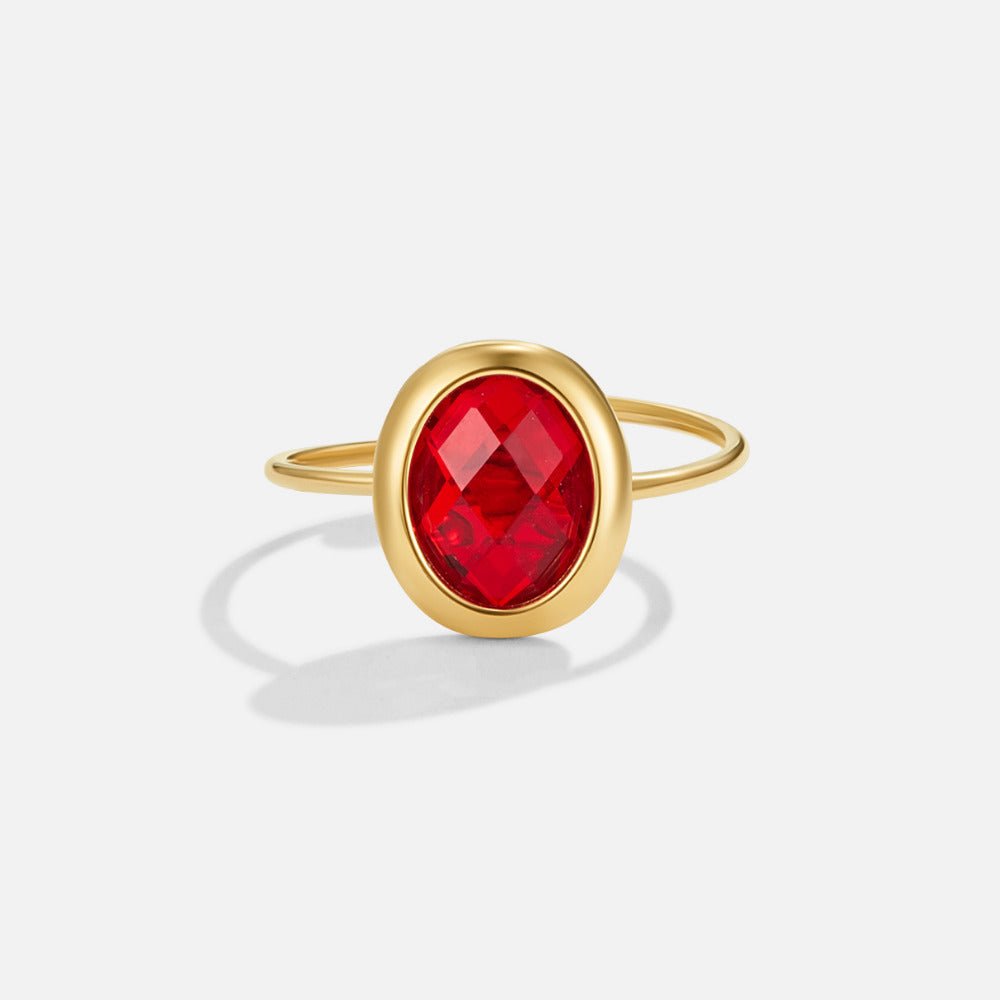 Anello in Cristallo Rubino Oro