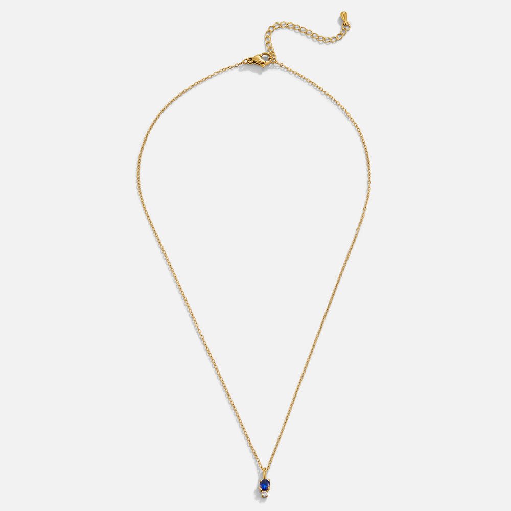 Collana con Pendente a Goccia di Zaffiro