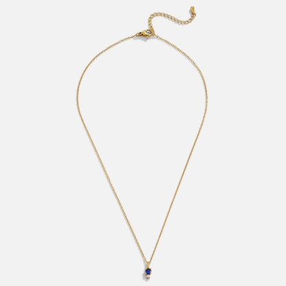 Collana con Pendente a Goccia di Zaffiro