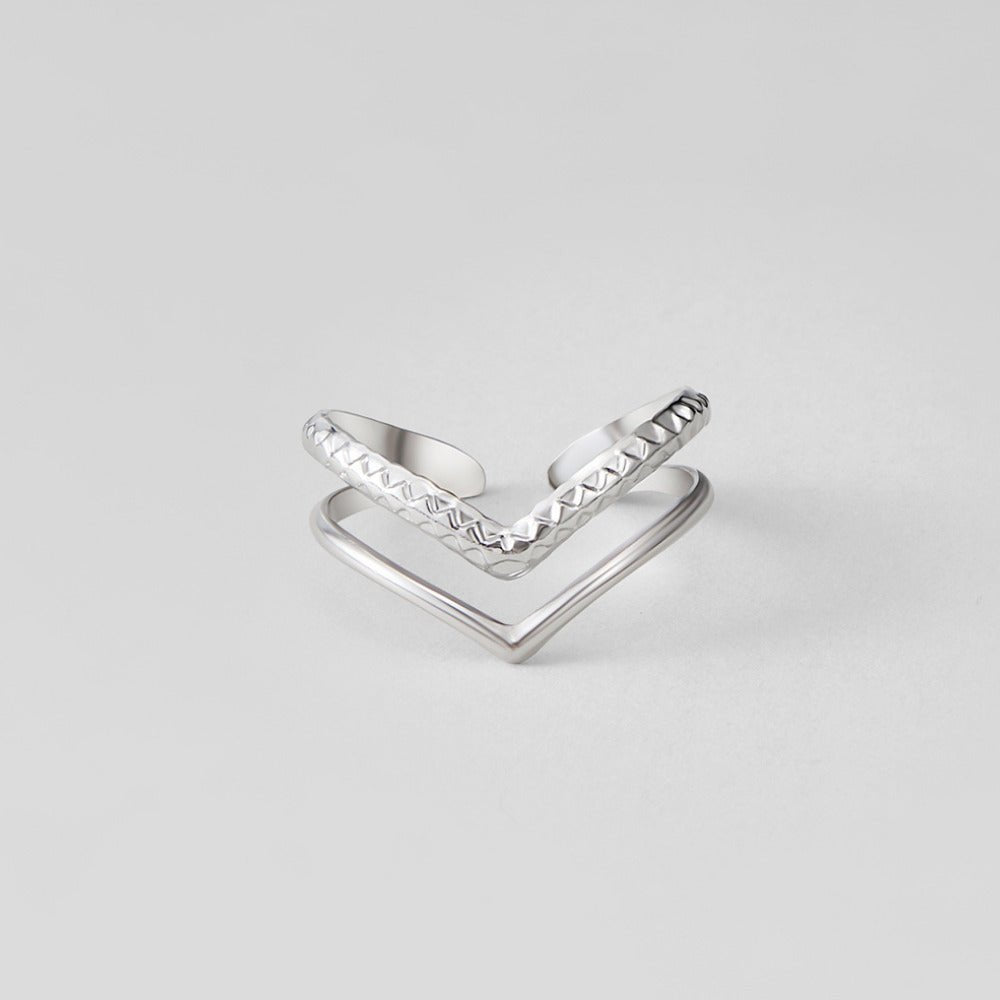 Anello Avvolgente Stratificato Argento Harper