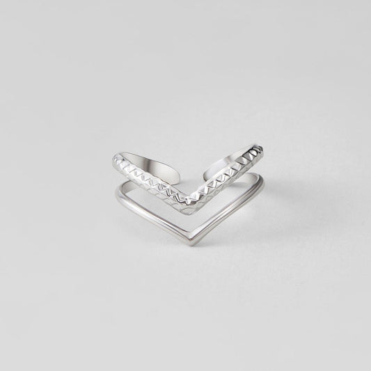 Anello Avvolgente Stratificato Argento Harper