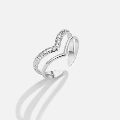 Anello Avvolgente Stratificato Argento Harper