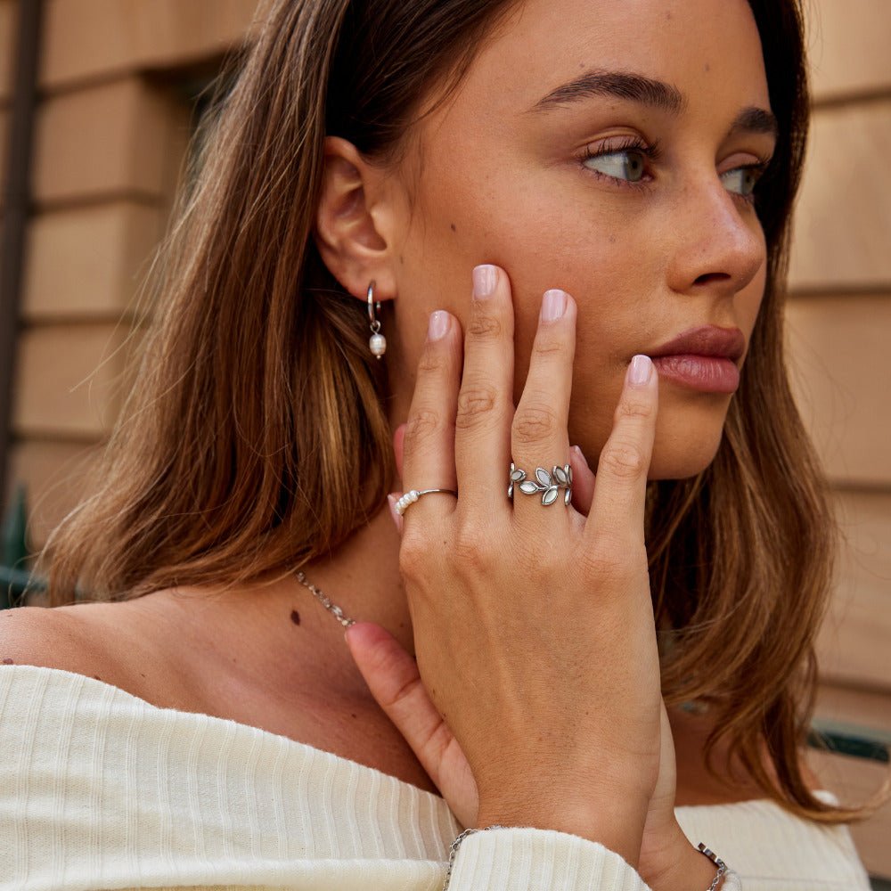 Anello Foglia Argento