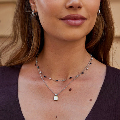 Collana con pendente in conchiglia bianca Silver Lucia