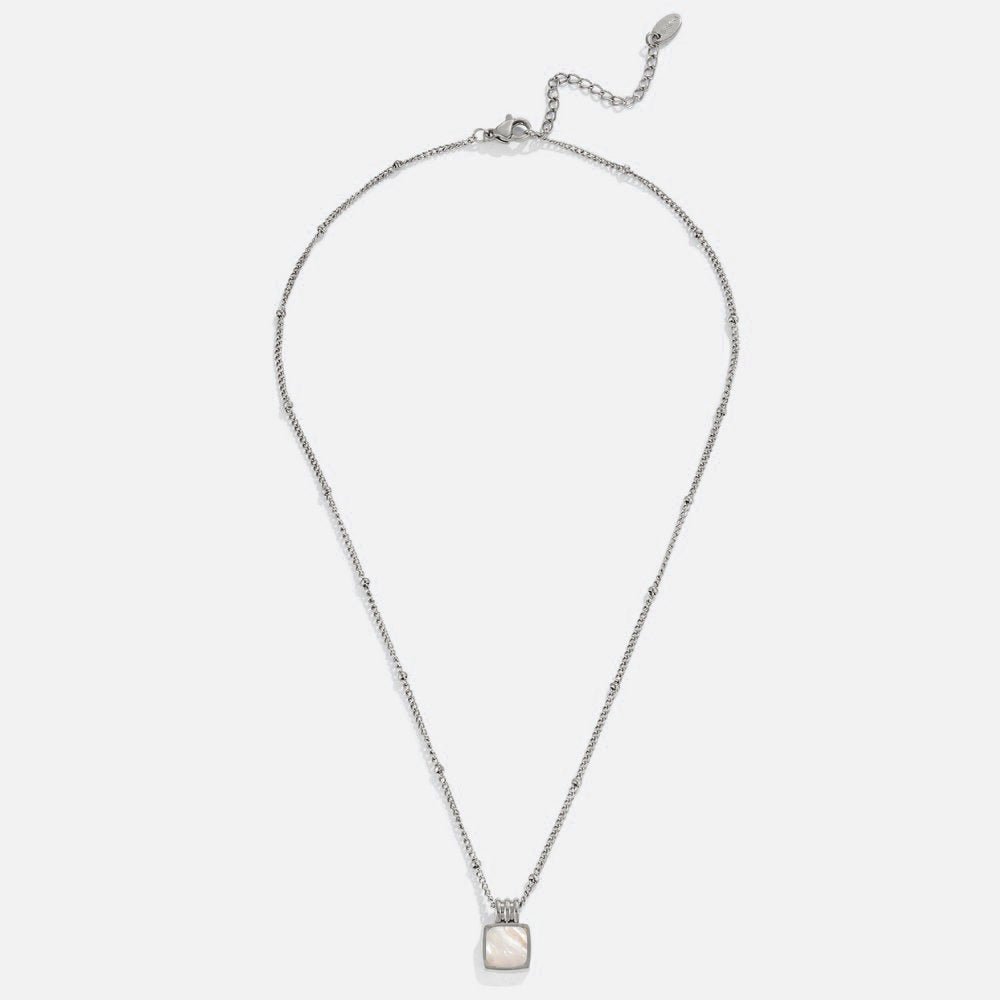 Collana con pendente in conchiglia bianca Silver Lucia