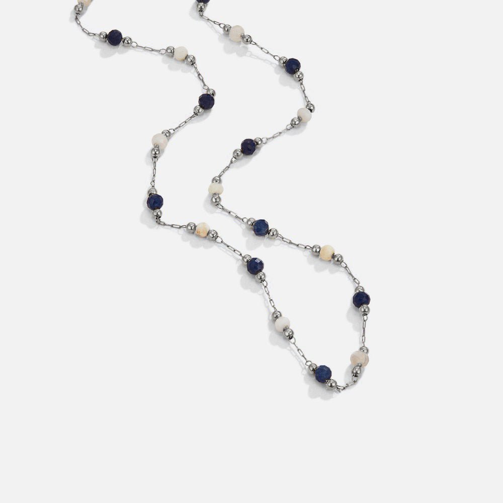 Collana in Pietre Bead di Argento Lulu Midnight
