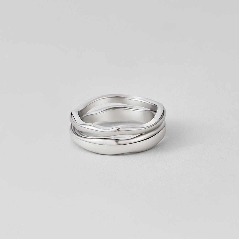 Set di Anelli Wave Silver Madison