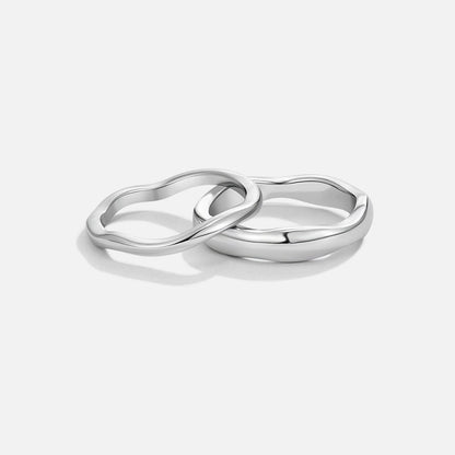 Set di Anelli Wave Silver Madison