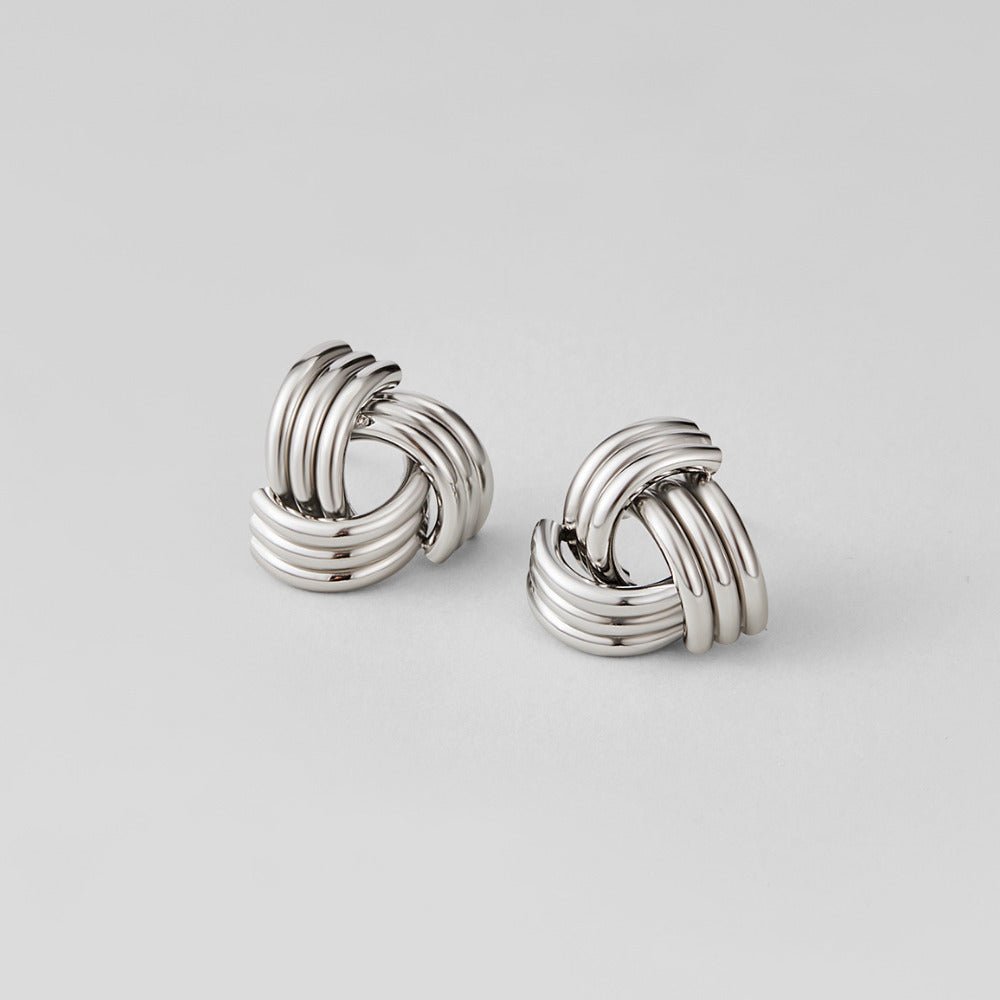 Orecchini a perno Maxi Twist Argento