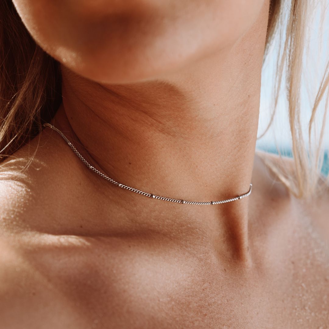 "Capri" Collana Choker con Perline