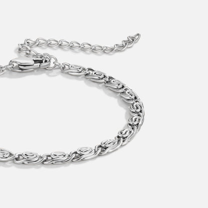 Bracciale a Catena con Motivo a Vortice Argento
