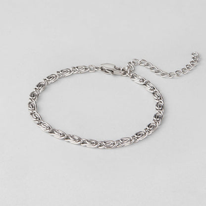 Bracciale a Catena con Motivo a Vortice Argento