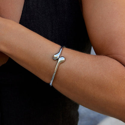Bracciale a goccia d'argento