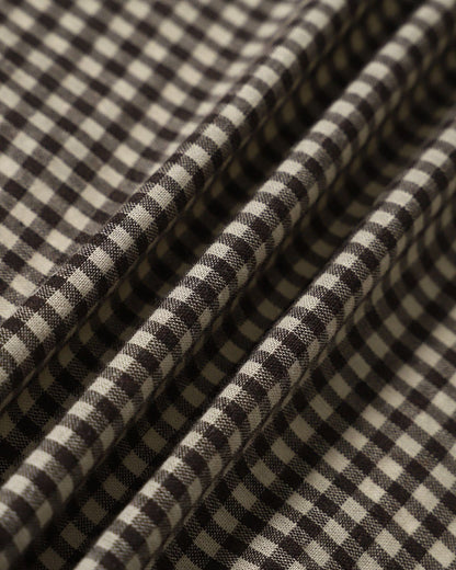 I Pantaloni Corti a Quadri Marroni a Vita Alta