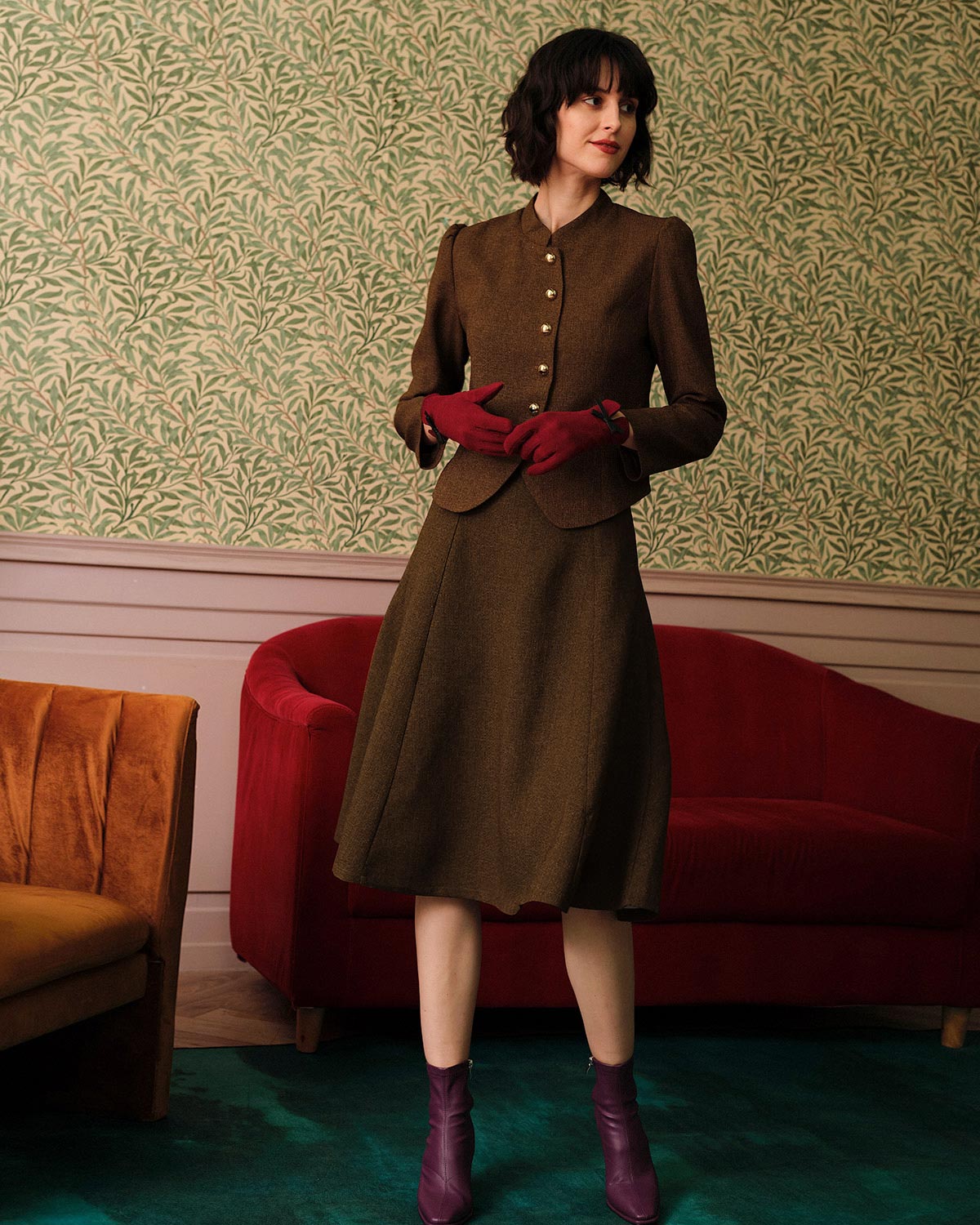 La Gonna Tweed Alta in Vita