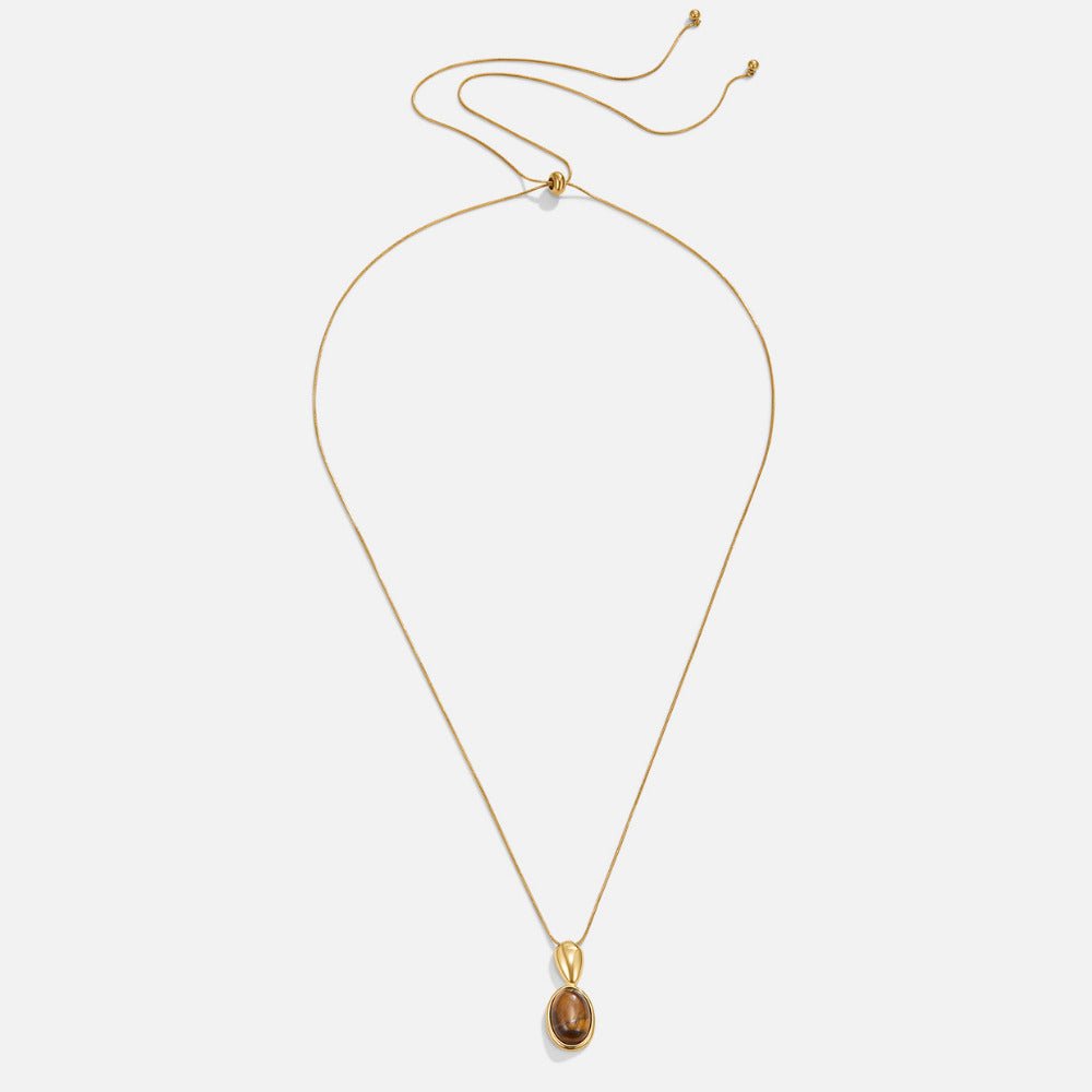 Collana Lunga in Pietra Occhio di Tigre