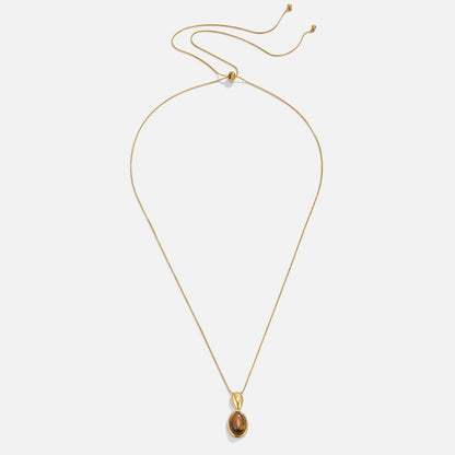 Collana Lunga in Pietra Occhio di Tigre