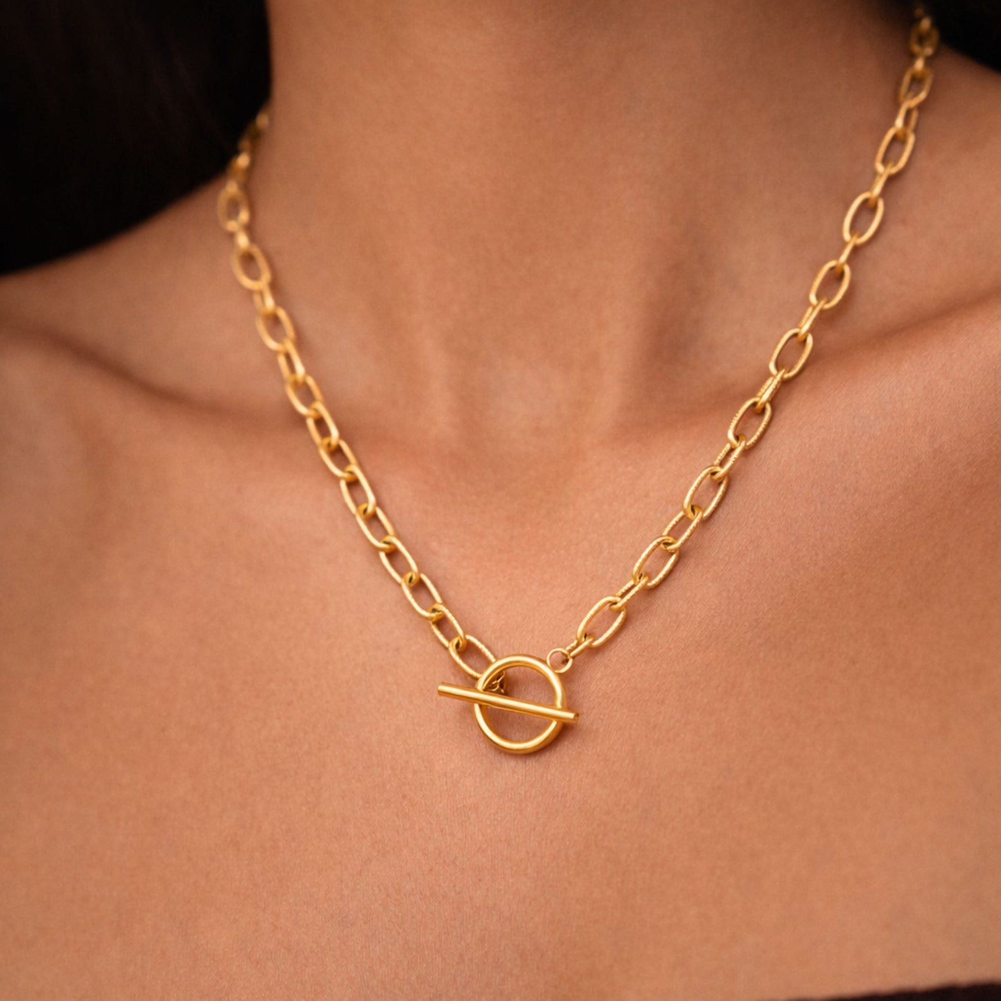 Collana Choker con Chiusura a Clip