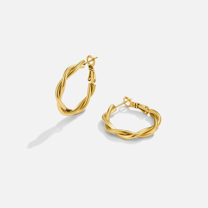 Orecchini a cerchio Twisted Celine