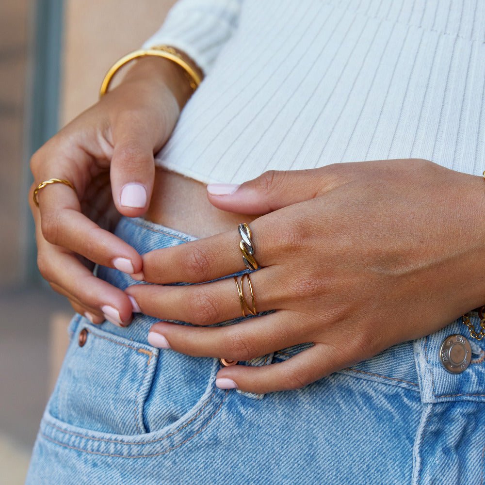 Anello Twisted Ella Bicolore