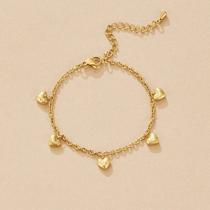Bracciale Vintage con Charm a Cuore in Oro