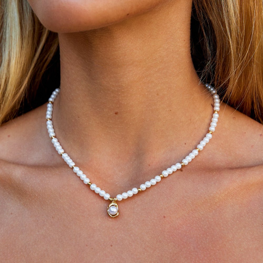 Collana Vintage con Perla Dorata