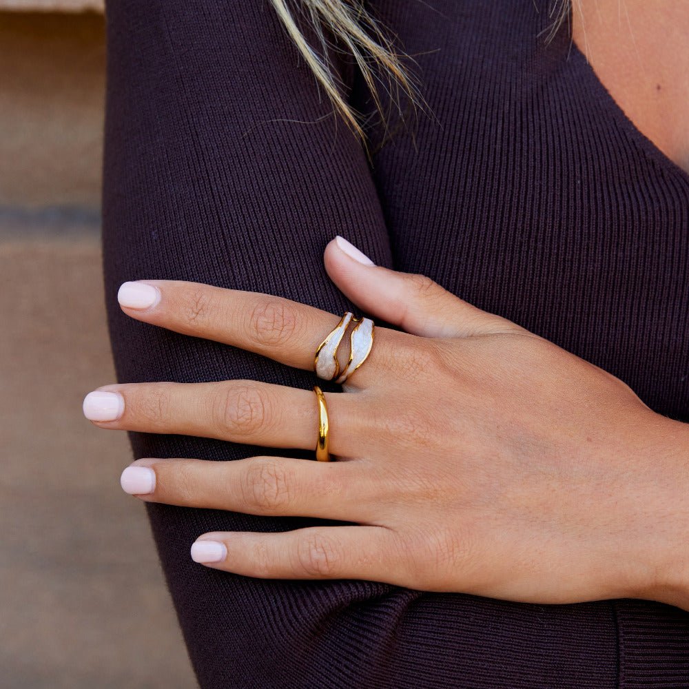 Anello Wave Sahara Gold
