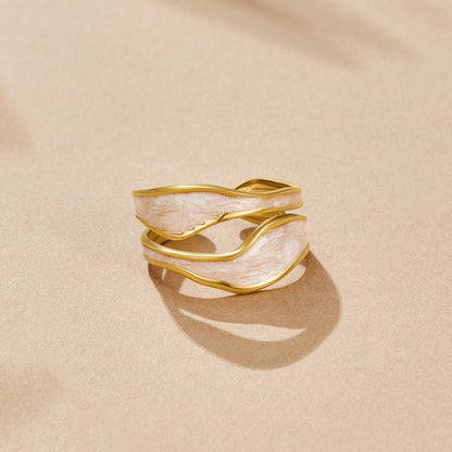 Anello Wave Sahara Gold