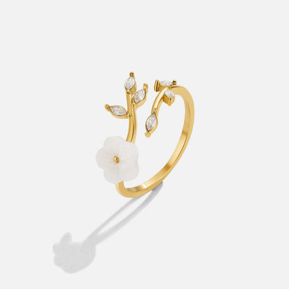 Anello Fiore Bianco