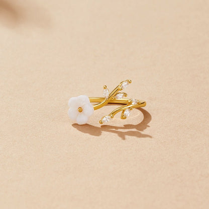 Anello Fiore Bianco