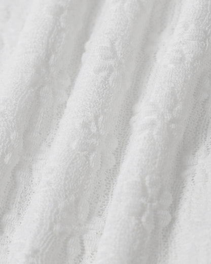 Gonna Midi Sirena Jacquard Bianca