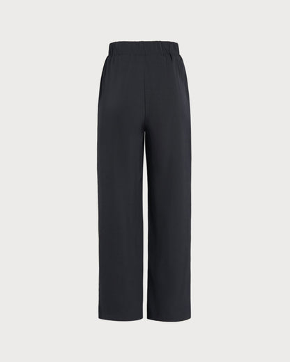 Pantaloni Casual Neri Dritti