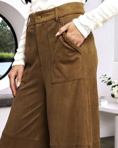 Pantaloni Casual Dritti Marroni