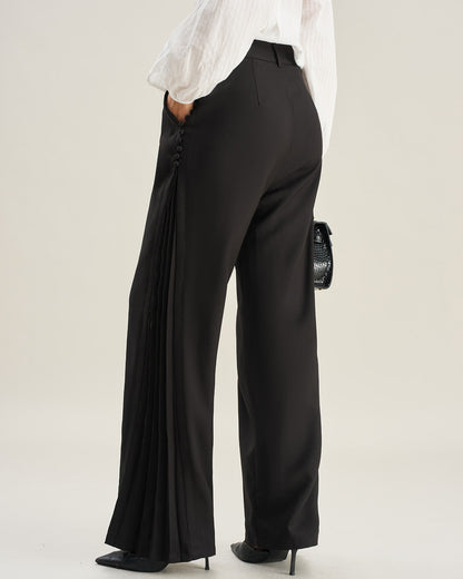 Pantaloni Casual Neri a Campana