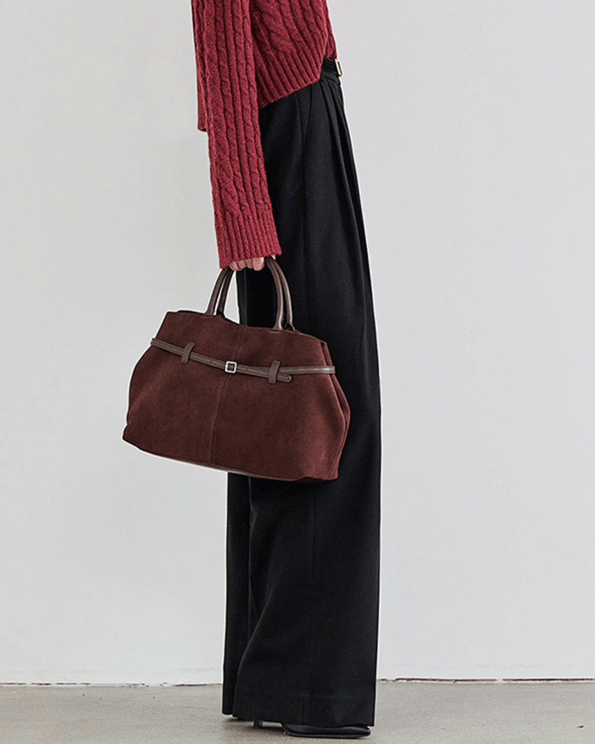 Pantaloni Casual Dritti a Vita Naturale Neri