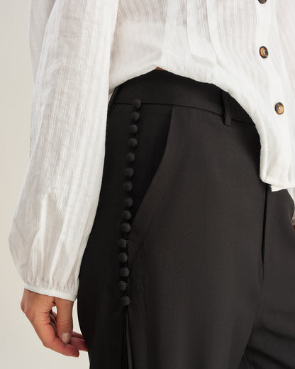 Pantaloni Casual Neri a Campana