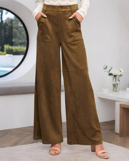 Pantaloni Casual Dritti Marroni