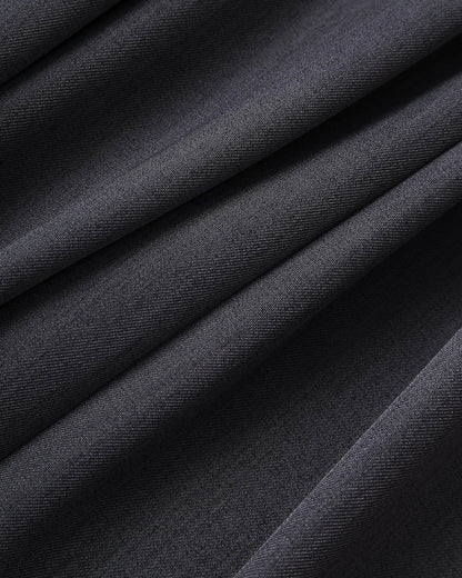 Pantaloni Casual Dritti in Grigio a Vita Naturale