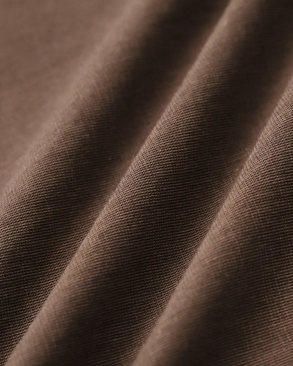 Pantaloni Larghi con Vita Elastica Color Caffè