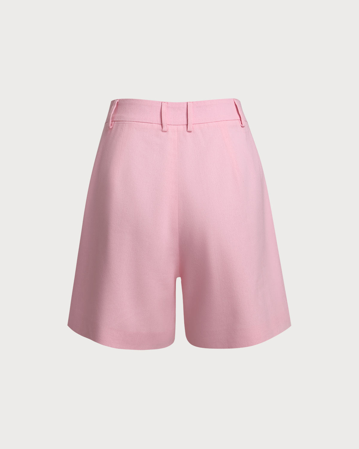 Shorts Rosa Arricciati con Tasche
