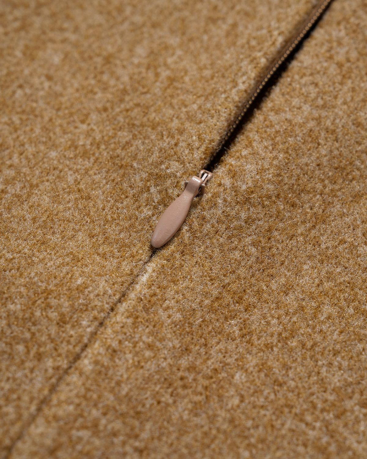 Gonna Mini A-Line in Caramello a Vita Naturale