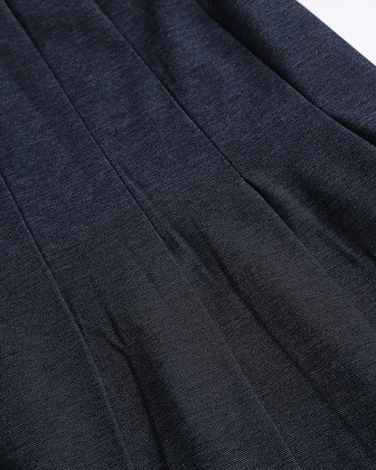 Gonna Midi Plissettata Blu con Cintura