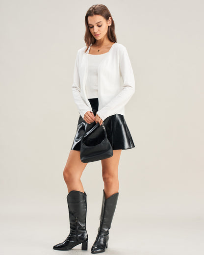 Gonna Mini in Ecopelle Nera